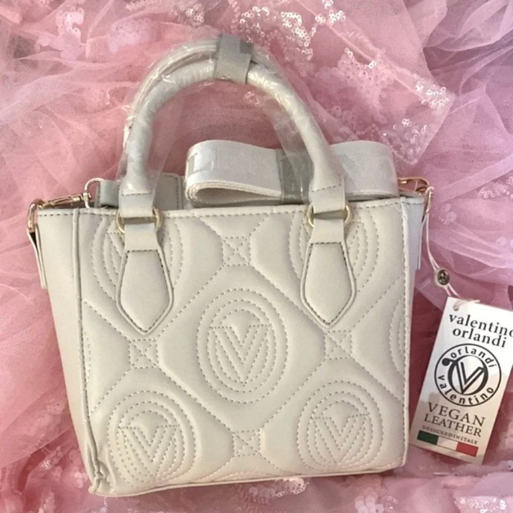 Valentino Orlandi Cream Vegan Leather Bag - Picture 7 of 7